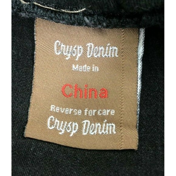 Crysp Denim Men Black Denim Distressed Jeans Size 36 - Picture 12 of 12